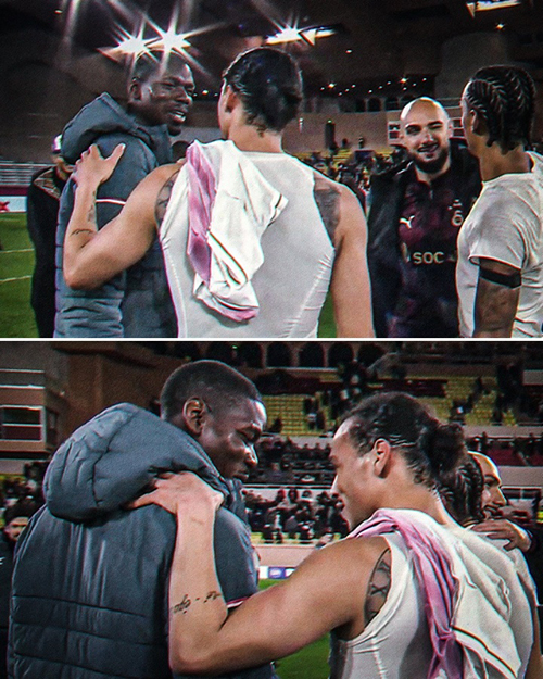 欧冠重逢！博格<a href=/zuqiu_jingcai/barcelona/ target=_blank class=infotextkey>巴萨</a>内场边寒暄，曼市德比旧将再聚首