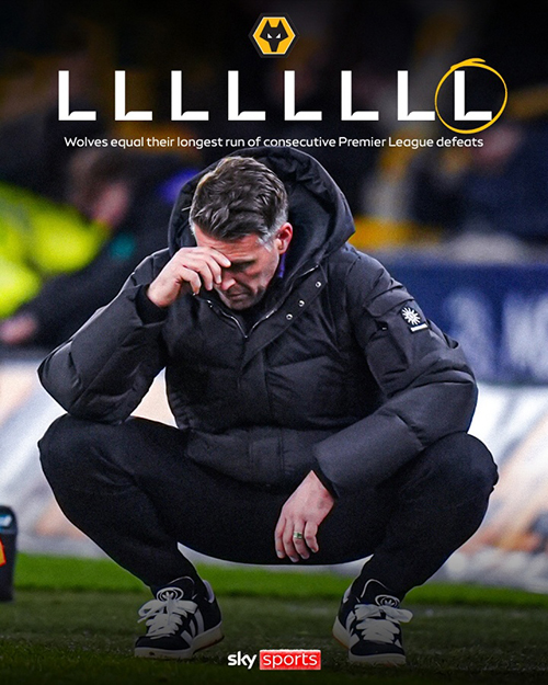 狼队“死亡赛程”来了：17轮仅2分垫底，下周两碰<a href=/zuqiu_jingcai/manlian/ target=_blank class=infotextkey>曼联</a>+再踢枪手<a href=/zuqiu_jingcai/liverpool/ target=_blank class=infotextkey>利物浦</a>